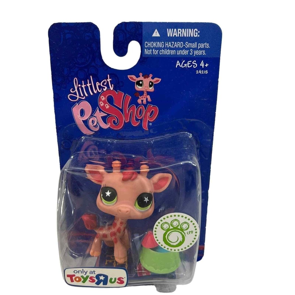 NOS 2009 Littlest Pet Shop Toys R Us Rosy‎ Pink Giraffe 943 LPS